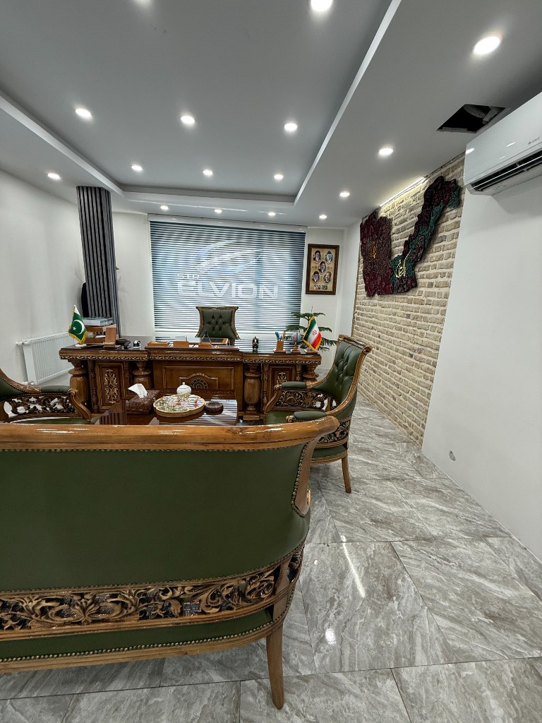 STR ELVION office with Pakistan and Iran flags
