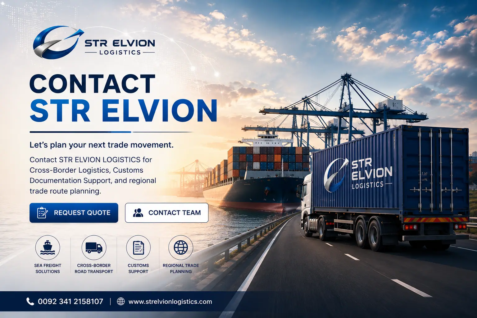 Contact STR ELVION for logistics support