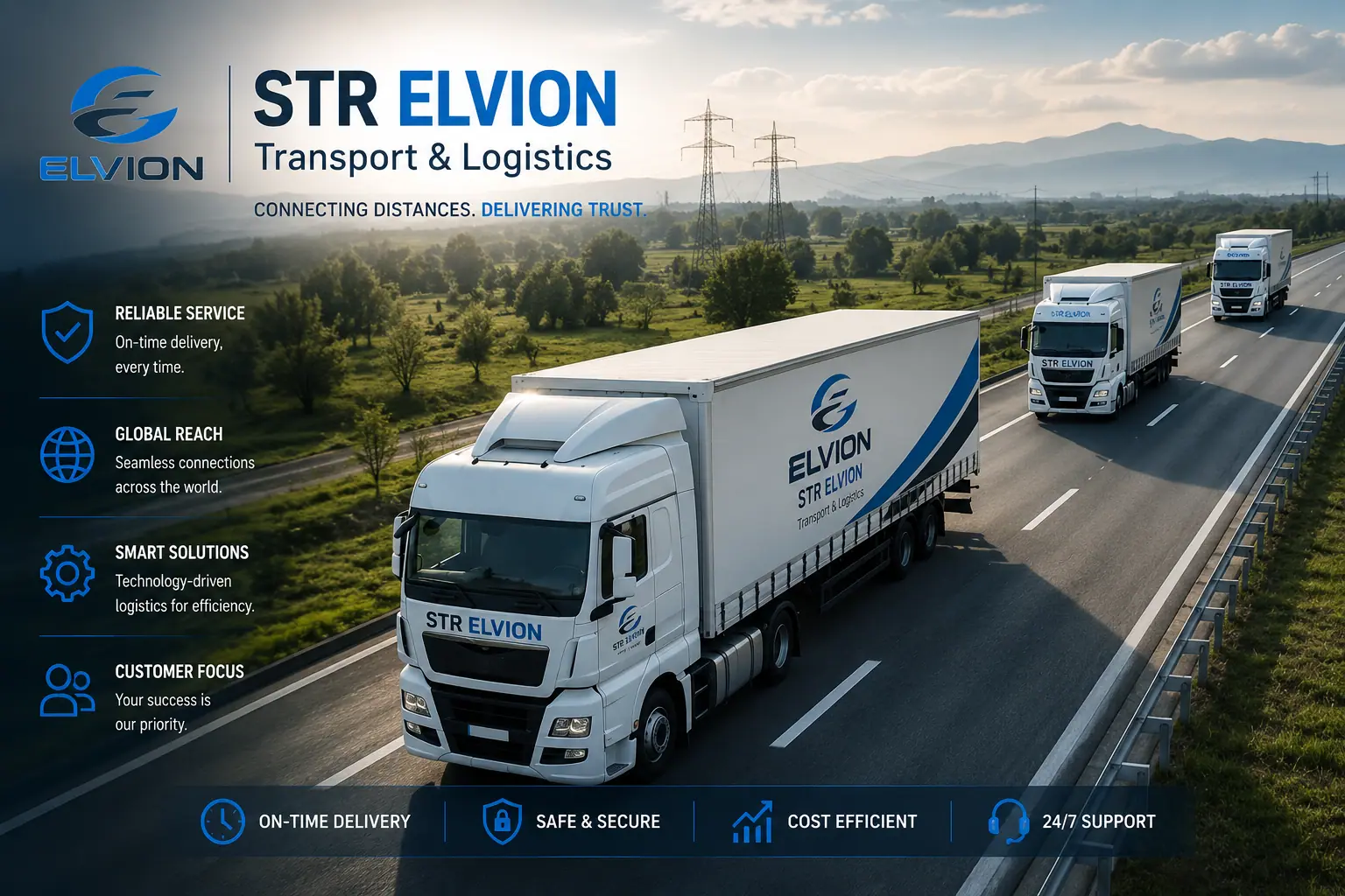 STR ELVION road logistics fleet serving regional trade markets