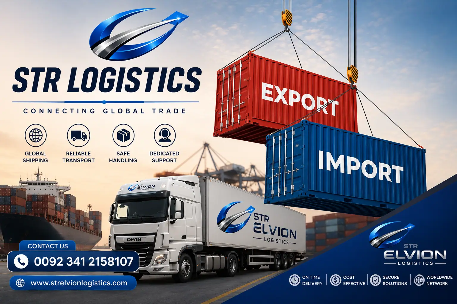 STR ELVION import and export logistics containers